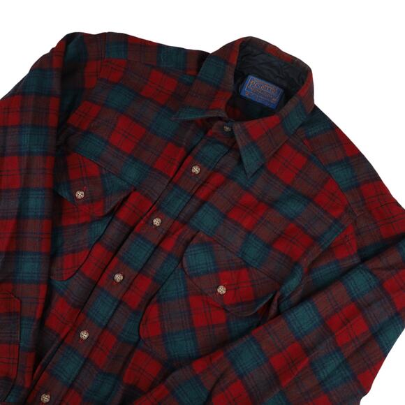Vintage Pendleton %100 Wool Lindsay Tartan Plaid Flannel Shirt - Picture 2 of 10